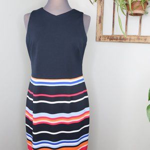 🥵 MAGGY LONDON Size 12 WOMAN Dress Sleeveless MIDi Length Built in SLIP Stretch